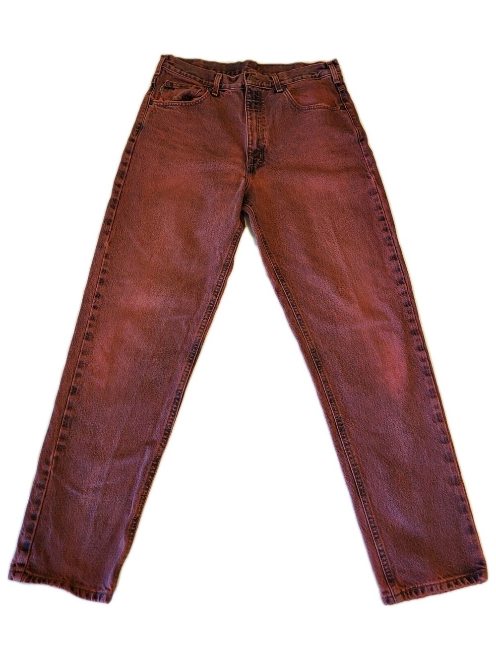 Carhartt Men's 34x32 Relaxed Fit Red Stonewashed Worn In Workwear Rugged